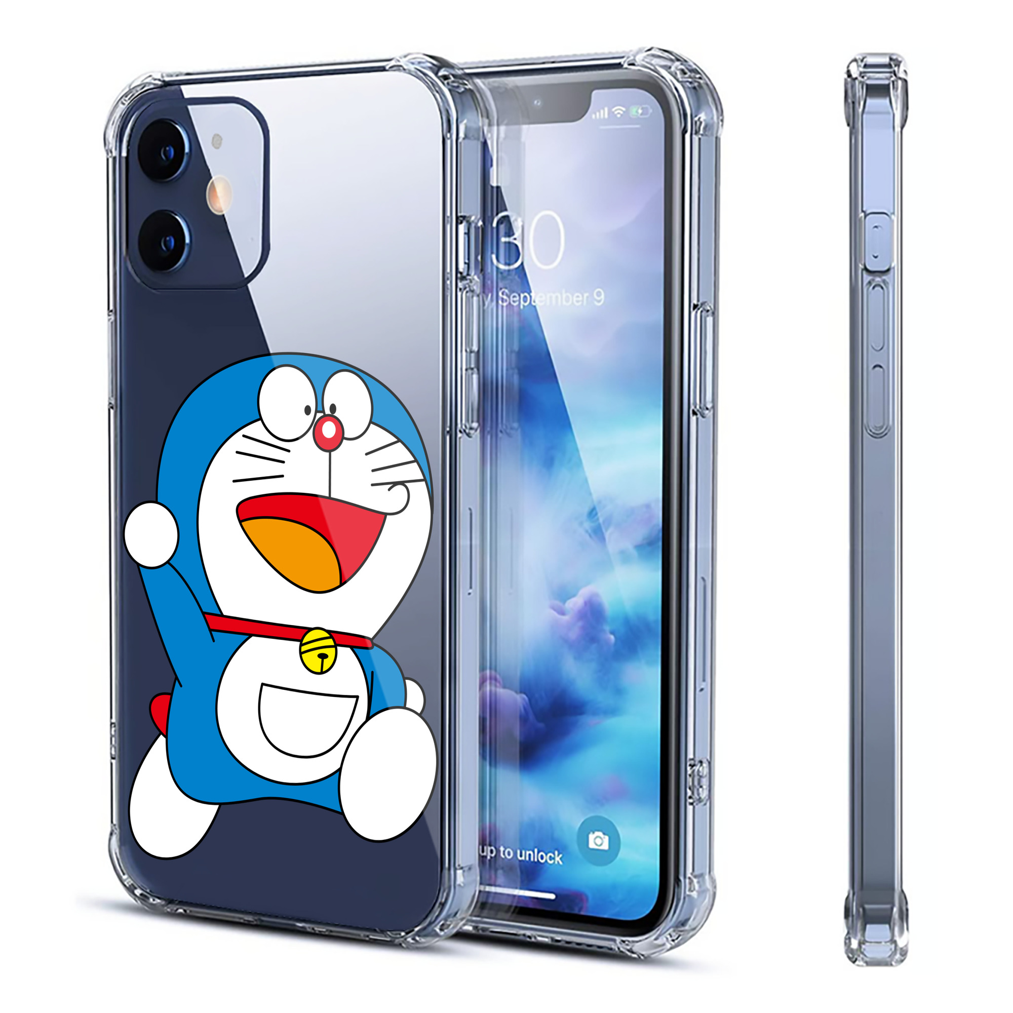 （画像用） ドラえもん Doraemon 【iPhone 12シリーズ対応】透明スマホケース（クリアソフトケース）